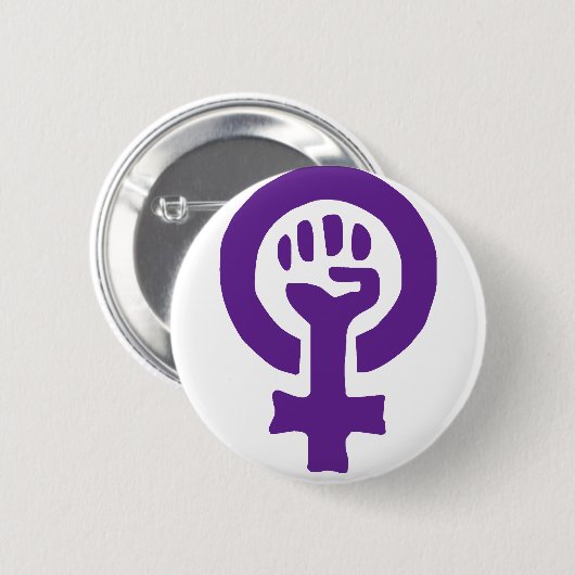 Feminisme-symbool Ronde Button 5,7 Cm (Voorkant /achterkant)