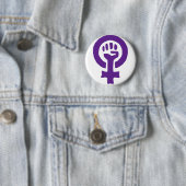 Feminisme-symbool Ronde Button 5,7 Cm (In situ)