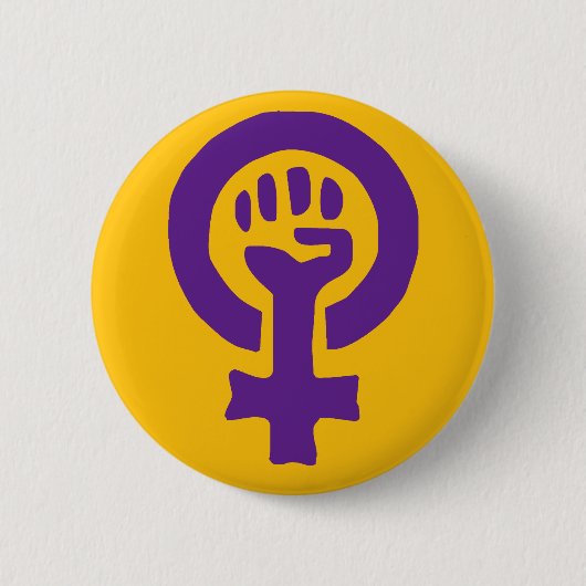 Feminisme-symbool Ronde Button 5,7 Cm (Voorkant)
