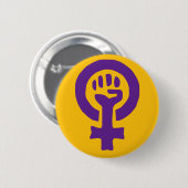 Feminisme-symbool Ronde Button 5,7 Cm (Voorkant /achterkant)