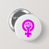 Feminisme-symbool Ronde Button 5,7 Cm (Voorkant /achterkant)