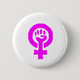 Feminisme-symbool Ronde Button 5,7 Cm