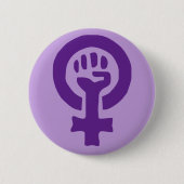 Feminisme-symbool Ronde Button 5,7 Cm (Voorkant)