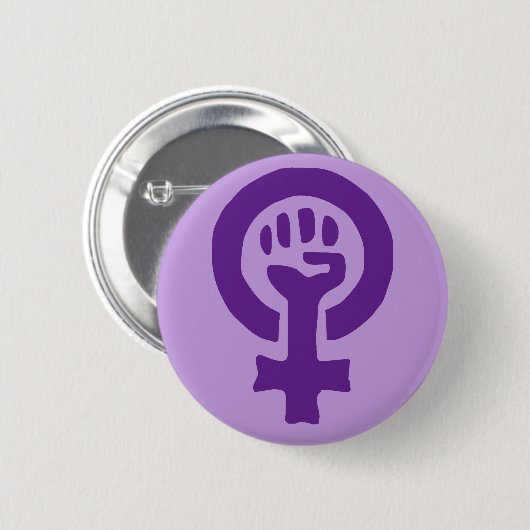 Feminisme-symbool Ronde Button 5,7 Cm (Voorkant /achterkant)