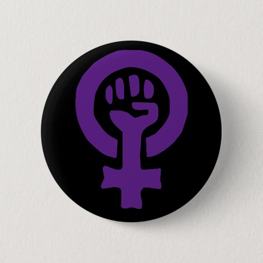 Feminisme-symbool Ronde Button 5,7 Cm (Voorkant)