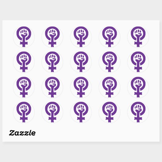 Feminisme-symbool Ronde Sticker (Vel)