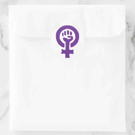 Feminisme-symbool Ronde Sticker (Tas)