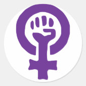 Feminisme-symbool Ronde Sticker (Voorkant)