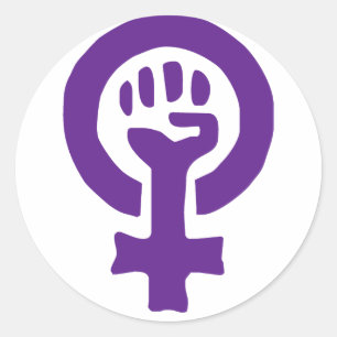 Feminisme-symbool Ronde Sticker