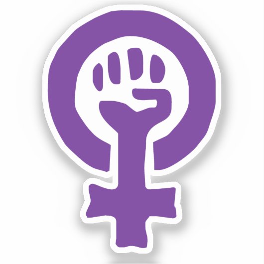 Feminisme-symbool Sticker (Voorkant)
