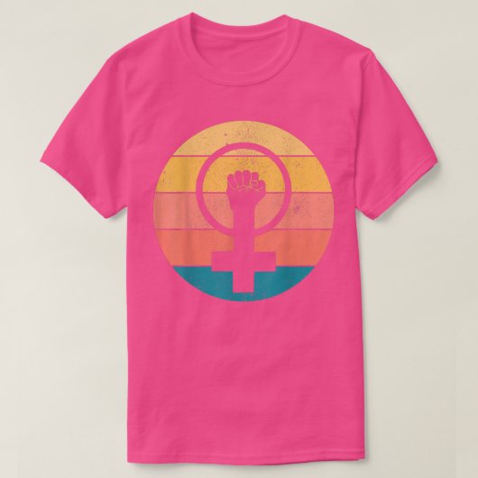 Feminisme Symbool Vrouw Gelijkheid Vrouw boven fem T-shirt (Design voorkant)
