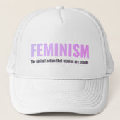 Feminisme Trucker Hat – delicate macht, gedurfde b Trucker Pet (Voorkant)
