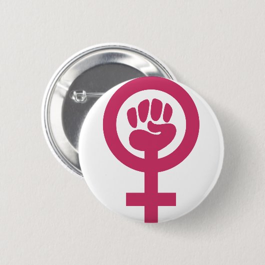 Feminisme voor de Win Ronde Button 5,7 Cm (Voorkant /achterkant)