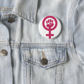Feminisme voor de Win Ronde Button 5,7 Cm (In situ)
