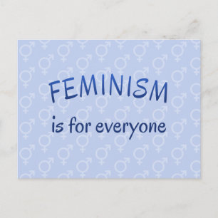 Feminisme voor iedereen blauw briefkaart