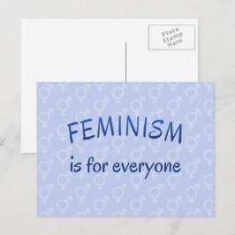 Feminisme voor iedereen blauw briefkaart