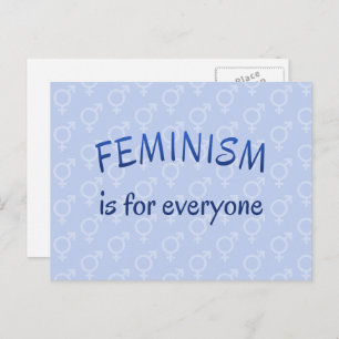 Feminisme voor iedereen blauw briefkaart