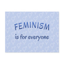 Feminisme voor iedereen blauw briefkaart