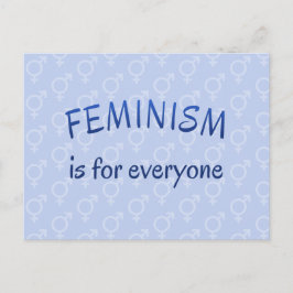 Feminisme voor iedereen blauw briefkaart