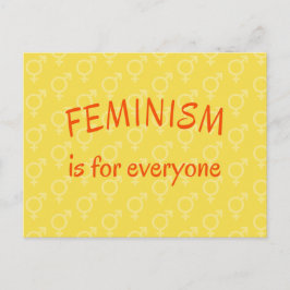 Feminisme voor iedereen - geel briefkaart