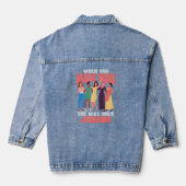 Feminisme Vrouw Empowerment Pro-keuze Pro Abortio Denim Jacket (Achterkant)