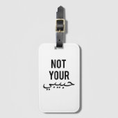 Feminisme Vrouw protesteert tegen shirt niet uw Ha Bagagelabel (Voorkant (verticaal))