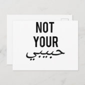 Feminisme Vrouw protesteert tegen shirt niet uw Ha Briefkaart (Voorkant / Achterkant)