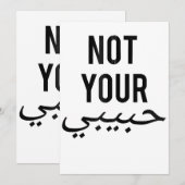 Feminisme Vrouw protesteert tegen shirt niet uw Ha Kaart (Voorkant / Achterkant)