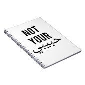 Feminisme Vrouw protesteert tegen shirt niet uw Ha Notitieboek (Rechterzijde)