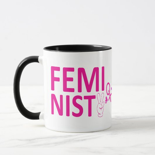 Feminisme, vrouwenrechten mok (Links)