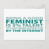 Feminist 3% Talent Briefkaart (Voorkant)