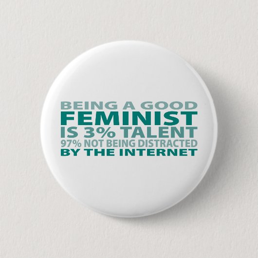 Feminist 3% Talent Ronde Button 5,7 Cm (Voorkant)