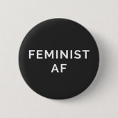 Feminist AF Quote Ronde Button 5,7 Cm (Voorkant)