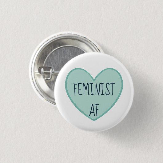 "Feminist AF" Ronde Button 3,2 Cm (Voorkant /achterkant)