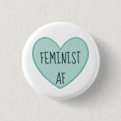 "Feminist AF" Ronde Button 3,2 Cm (Voorkant)