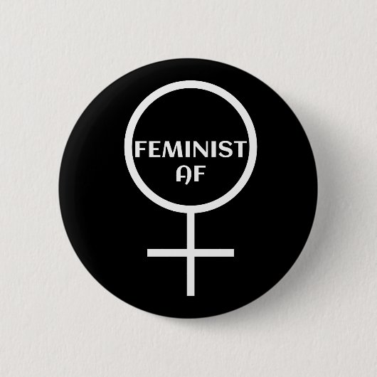 FEMINIST AF RONDE BUTTON 5,7 CM (Voorkant)
