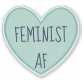 "Feminist AF" Sticker (Voorkant)