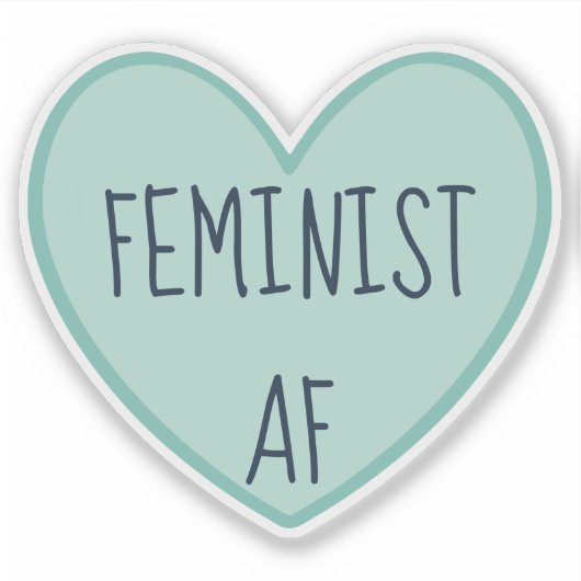 "Feminist AF" Sticker (Voorkant)