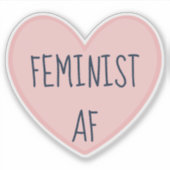 "Feminist AF" Sticker (Voorkant)