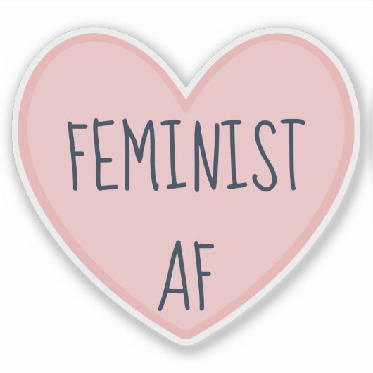 "Feminist AF" Sticker (Voorkant)