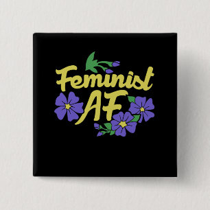 Feminist AF Vierkante Button 5,1 Cm