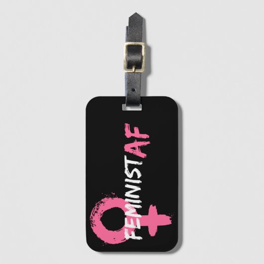 Feminist AF Vrouw Symbool Bagagelabel (Voorkant (verticaal))