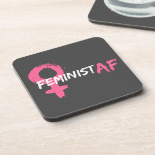 Feminist AF Vrouw Symbool Bier Onderzetter