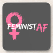 Feminist AF Vrouw Symbool Bier Onderzetter (Voorkant)