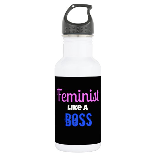 Feminist als baas waterfles  (Voorkant)