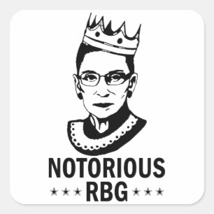 Feminist, Berucht RBG, Ruth Bader Ginsburg Vierkante Sticker