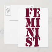 Feminist! Briefkaart (Voorkant / Achterkant)