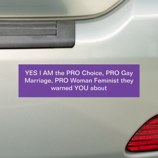 Feminist bumper sticker II (Op auto)