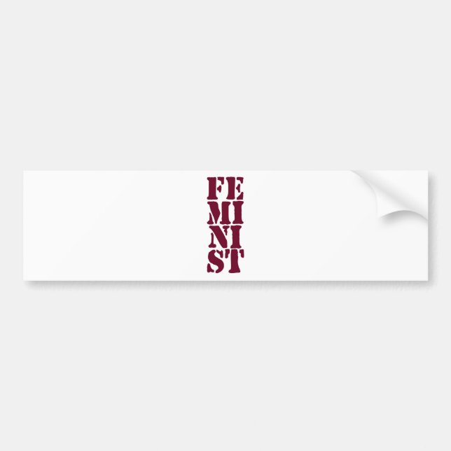 Feminist! Bumpersticker (Voorkant)