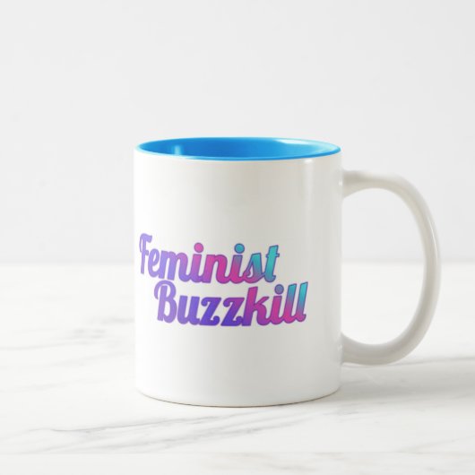 Feminist Buzzkill-Mok - Colorglitz Edition Tweekleurige Koffiemok (Rechts)
